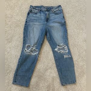 American Eagle Outfitters Blue Distressed Boyfriend Jeans